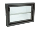 Preview: Kellerfenster braun 80 x 40 Einfachverglasung mit Komplett Set Sicherheitsstange